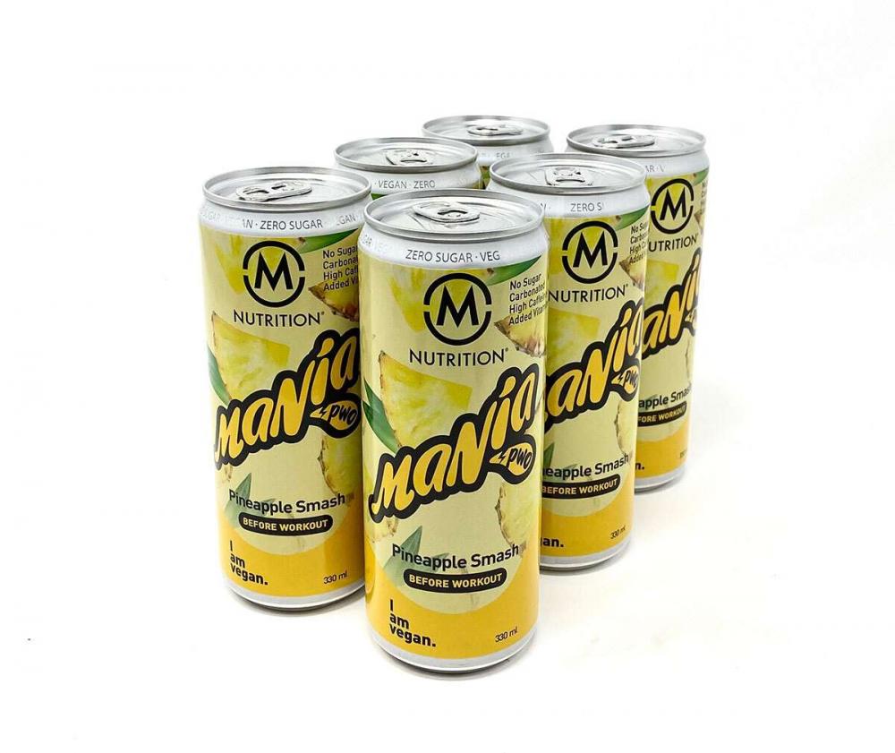 M-Nutrition Mania Before Workout, Pineapple Smash 6-Pack