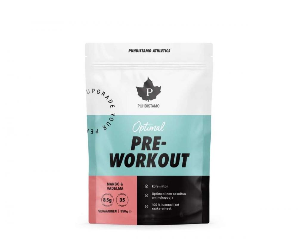 Puhdistamo Athletics Optimal Pre-Workout, 350 g, Mango & Vadelma