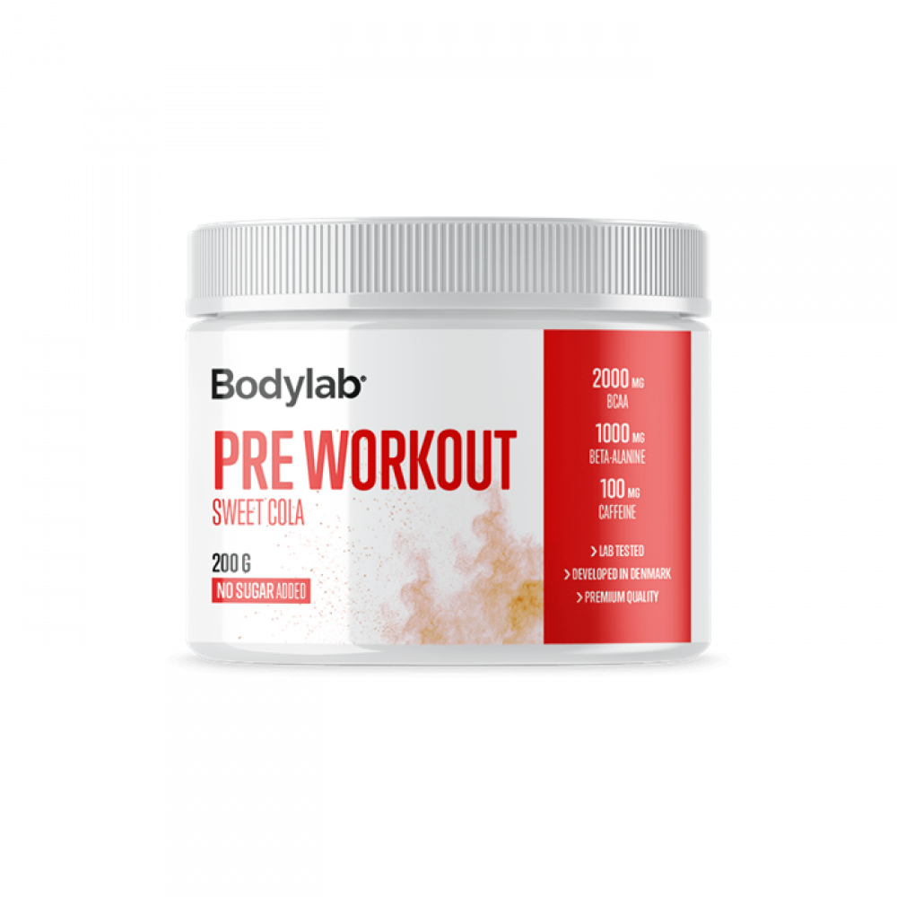 Bodylab Pre-Workout, 200 g, Sweet Cola (päiväys 12/22)
