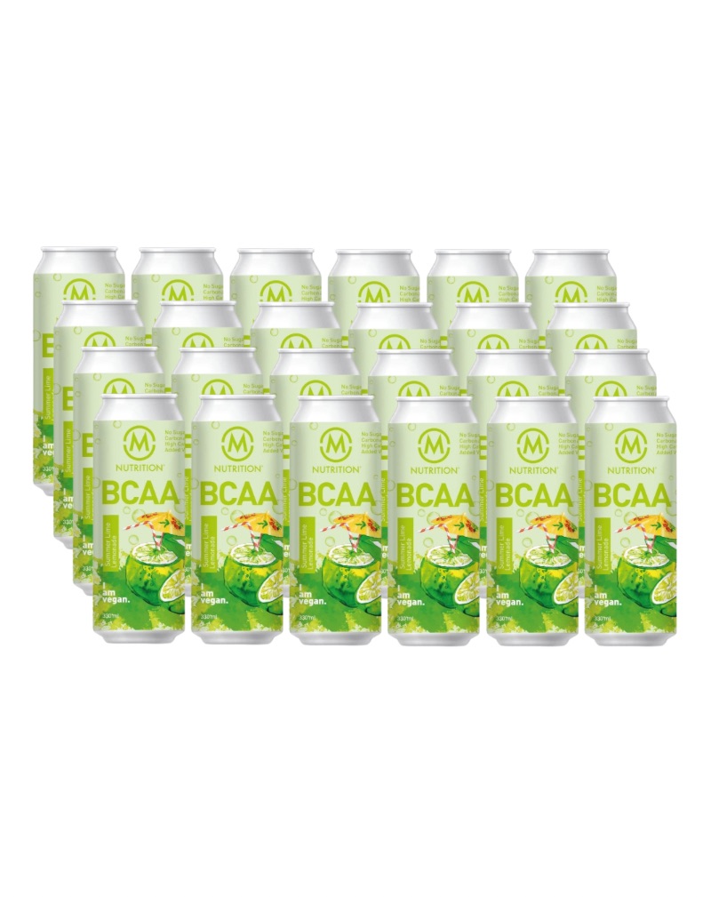 24 kpl M-Nutrition BCAA-valmisjuoma, Summer Lime Lemonade, 330 ml (09/24)