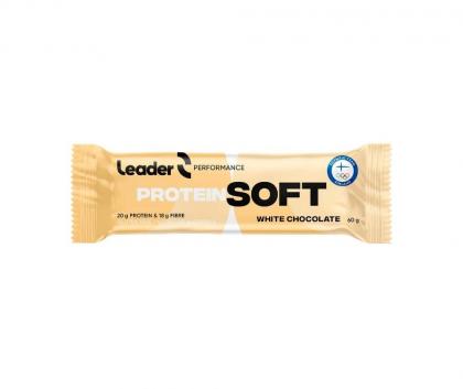 Leader Performance Protein Soft Bar, 60 g, White Chocolate