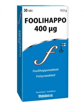 Vitabalans Foolihappo 400 µg, 30 tabl.