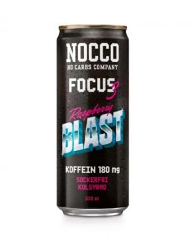 NOCCO FOCUS 3 Raspberry Blast, 330 ml (päiväys 11/22)