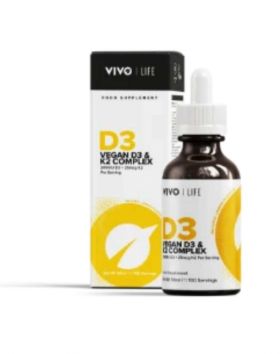 Vivo Life Vitamin D3 with K2, Lemon, 60 ml