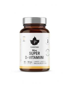 Puhdistamo Super D-vitamiini, 50 mcg, 60 kaps.