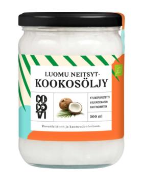 CocoVi Luomu Neitsyt-Kookosöljy, 500 ml (päiväys 2/24)