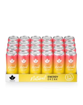 24 kpl Puhdistamo Natural Energy Drink (NED) Rhuby Lemonade, 330 ml