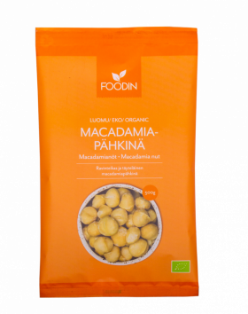 FOODIN Luomu Macadamiapähkinät 500 g
